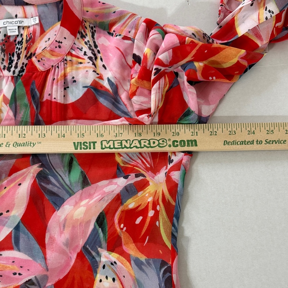 Chico's Vibrant Floral Blouse Size Small - Picture 13 of 16